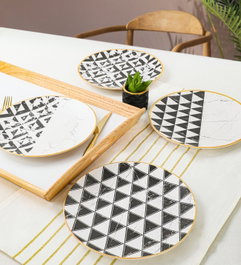 Hermia Juego de platos de servicio Multicolor (4 piezas)